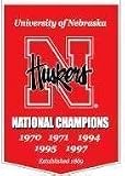 NCAA Nebraska Cornhuskers Embroidered Football Champions Dynasty Wool Banner
