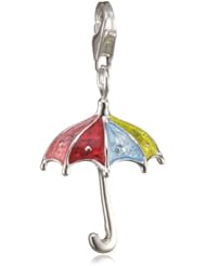 VINANI brand Germany 925 Sterling Silver Charm Pendant Umbrella neon colored enameled HREU