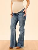 A Pea in the Pod: Secret Fit Belly(tm) Distressed Fabric Fit And Flare Maternity Jeans