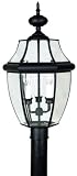 Discounts Quoizel NY9043K Newbury 3-Light Outdoor Post Lantern, Mystic Black