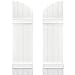 Archtop Board-N-Batten 4 Board Joined in Bright White - Set of 2