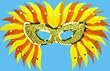 Yellow Sunrise 1/2 Mask