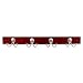cats31 - Wood Rack with 4 Double Hooks Walnut with