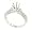 Ladies Engraved Milgrain Edge Pave Diamond Engagement Ring with 2 Round Bezel Accents Diamond .27cttw - Size 4.0