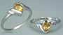 Pear Cut Citrine Ring Sterling Silver
