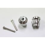 Swingarm Stand Spools - 6mm - Silver - Yamaha YZF600 R6, YZF1000 R1, YZF 600 1000