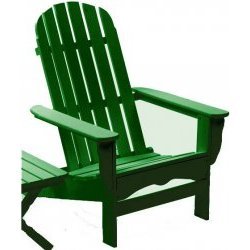 Seashell Adirondack Chair - Green (Green) (38.5H x 31W x 35D) by 