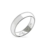 Sterling Silver Engravable Couples Message Ring