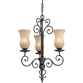 Troy Lighting F1305FI Portobello 3 Light Single Tier Chandelier in French Iron with... by Troy
