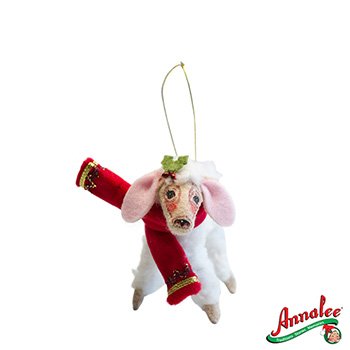Annalee Mobilitee Christmas Delights Lamb Ornament 4″