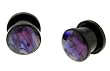 Acrylic Plug with Abalone Shell - Screw On - 2G - Sold as a Pair
