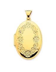 Genuine IceCarats Designer Jewelry Gift 14K Oval Family Locket