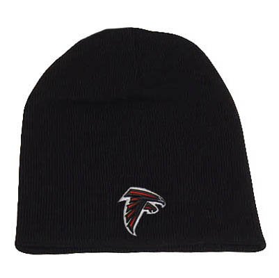 NFL CUFFLESS BEANIE KNIT HAT ATLANTA FALCONS BLK TOQUE