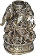 Hindu Statue God Ganesa Brass Collectibles 2.25 x 2.25 x 4 inches