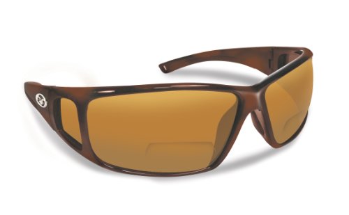 Flying Fisherman Cape May Polarized Bifocal +1.50 Sunglasses (Shiny Tortoise Frames, Amber Lenses)