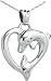 Chic & Playfull Sterling Silver Kissing Dolphin Pendant with Entwined Tails- Gems Couture