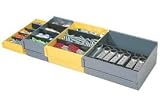 Plastic Storage Drawer 11-1/8 X 4-5/8 - Gray. Package of 12