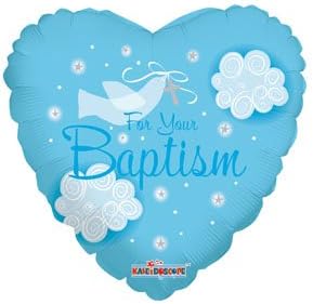 18"" Sl Boy Baptism Dove Balloon