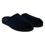 Memory Foam Navy Blue Slippers, Women's MEDIUM Size 7 - 8 1/2 (Euro 38)