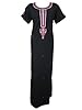 Long Kaftan Caftan Neck Embroidered Black Moroccan Caftans