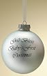 "God Bless Baby's First Christmas" Blue Glass Ball Ornament #25971