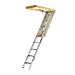Louisville Ladder AA229GS Elite Aluminum Attic Ladder 350 Pound Capacity 22.5-Inch by 54-Inch Opening Ceiling Height 7-Foot-9-Inches to 10-Foot
