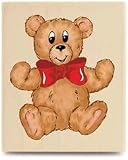 This Much Bear Wood Mounted Rubber Stamp