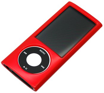 Rix iJacket 第5世代iPod nano用 セミハードケース 液晶保護フィルム付属 (クリアレッド) RX-IPT5GNARD