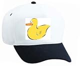 White Cap with rubber, toy, duck