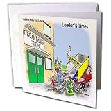 Londons Times Funny Music Cartoons - Organ Donations - Greeting Cards-6 Greeting Cards with envelopes