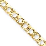 14k 7.35mm Polished Fancy Link Bracelet - 8 Inch