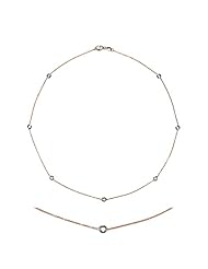 18K Gold Pink Diamond By The Inch Blank Necklace 20 Inch