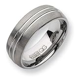 Tungsten 8mm and Polished Band TU84-8.5