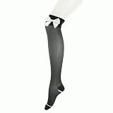 食い込みづらい BIGサイドリボン 二ーハイ[CODE:0023830] WHT 23-25cm