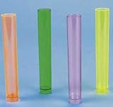 12 Plastic Neon Shot Glass Tubes