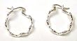 Sterling Silver Hoop Earrings (Rodium Plated)