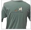 Designer Cotton T-Shirt - Garment Dyed "Bury Your Bone" T-Shirt for Children - Blue Spruce - Youth - Small