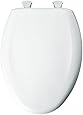 Mayfair 120SLOW 000 Slow-Close Plastic Toilet Seat with Lift-Off Hinges, STA-TITE Seat Fastening System, Elongated, White