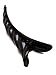 Black Barley Twist Design Plastic Hair Beak Concorde Clip Slide 14cm (5.5