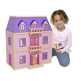Melissa and Doug Multi-Level Solid Wood Dollhouse