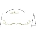 Sigel DP005 Tischkarten, Konturstanzung, Renaissance, Goldpr�gung, MP, Edelkarton (Ink/Laser/Copy), 185 g, 95x 42/85 mm (A4), 24 ST= 6 BL