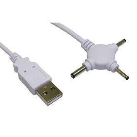 Cable-Tex USB to Triple DC Power Jack Cable Lead 5V 500 mA
