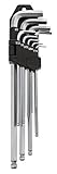 Grizzly H5846 Bal Length Head Hex Key Set-SAE Long [並行輸入品]