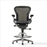 Herman Miller Aeron Basic Work Stool in Polished Aluminum Aeron ® Basic Work Stool With Polished Aluminum Base