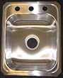 Elkay CR17213 Celebrity 17" x 21" Three Hole Drop-In Single Bowl Kitchen Sink St