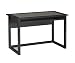 OSP Designs Meridian Computer Desk In Black with Glass Desk Top