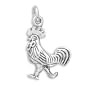 Sterling Silver Charm 11/16 inch Rooster, 3.3 grams