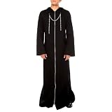 Social Collision Black Long Hooded Zip Cloak