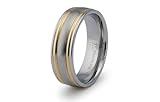 Stainless Steel Golden Men's Wedding Ring (Size 12) Available Size: 9, 10, 11, 12