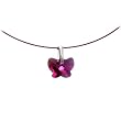 Fuchsia Butterfly Choker Necklace MADE WITH SWAROVSKI ELEMENTS